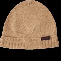 Femme ST01 L'esprit Merci|Bonnets-Merci - Bonnet en laine et cachemire - Beige & Rouge