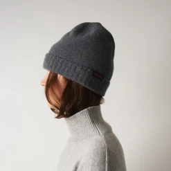 Femme ST01 L'esprit Merci|Bonnets-Merci - Bonnet en laine et cachemire - Gris & Rose