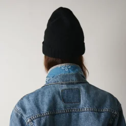 Femme ST01 L'esprit Merci|Bonnets-Merci - Bonnet en laine et cachemire - Noir & Blanc