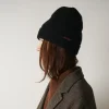 Femme ST01 L'esprit Merci|Bonnets-Merci - Bonnet en laine et cachemire - Noir & Rouge