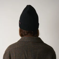 Femme ST01 L'esprit Merci|Bonnets-Merci - Bonnet en laine et cachemire - Noir & Rouge