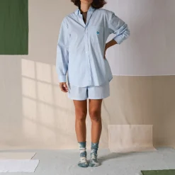 Femme G01 Shorts|Shorts-Merci - Boxer Jude - Carreaux Bleu