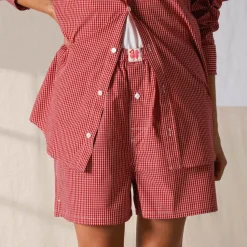 Femme G01 Shorts|Shorts-Merci - Boxer Jude - Carreaux Rouge