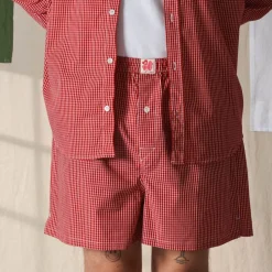 Femme G01 Shorts|Shorts-Merci - Boxer Jude - Carreaux Rouge