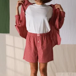 Femme G01 Shorts|Shorts-Merci - Boxer Jude - Carreaux Rouge