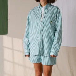 Femme G01 Shorts|Shorts-Merci - Boxer Jude - Rayures Vert