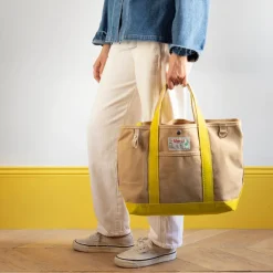 Femme G01 Cabas Merci-Merci - Cabas Candide en canvas - Jaune