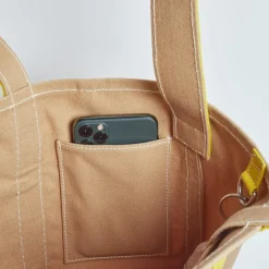 Femme G01 Cabas Merci-Merci - Cabas Candide en canvas - Jaune