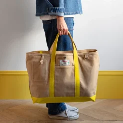 Femme G01 Cabas Merci-Merci - Cabas Candide en canvas - Jaune