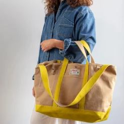 Femme G01 Cabas Merci-Merci - Cabas Candide en canvas - Jaune