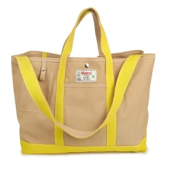 Femme G01 Cabas Merci-Merci - Cabas Candide en canvas - Jaune