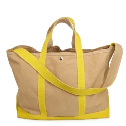 Femme G01 Cabas Merci-Merci - Cabas Candide en canvas - Jaune