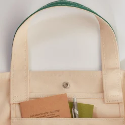 Femme G01 Cabas Merci-Merci - Cabas Candide en canvas - Vert