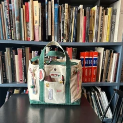 Femme G01 Cabas Merci-Merci - Cabas Candide en canvas - Vert