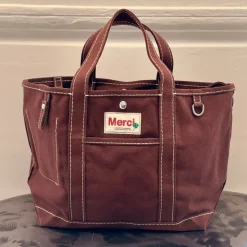 Femme G01 Cabas Merci-Merci - Cabas Candide en canvas - Marron Foncé