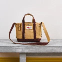 Femme G01 Cabas Merci-Merci - Cabas Candide Mini en canvas - Marron