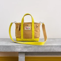 Femme G01 Cabas Merci-Merci - Cabas Candide Mini en canvas - Jaune