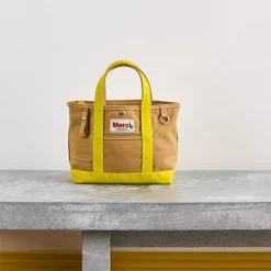 Femme G01 Cabas Merci-Merci - Cabas Candide Mini en canvas - Jaune