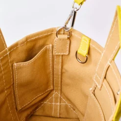 Femme G01 Cabas Merci-Merci - Cabas Candide Mini en canvas - Jaune