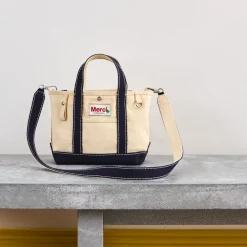 Femme G01 L'esprit Merci|Cabas Merci-Merci - Cabas Candide Mini en canvas - Marine