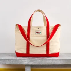 Femme G01 L'esprit Merci|Cabas Merci-Merci - Cabas Candide XL en canvas - Rouge