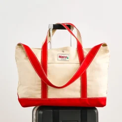 Femme G01 L'esprit Merci|Cabas Merci-Merci - Cabas Candide XL en canvas - Rouge