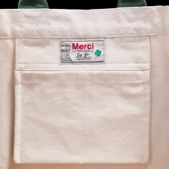 Femme V01 Cabas Merci-Merci - Cabas Tréfle Bouclette - Vert