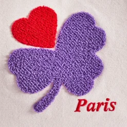 Femme V01 Cabas Merci-Merci - Cabas Tréfle Bouclette - Violet