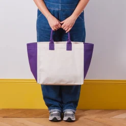 Femme V01 Cabas Merci-Merci - Cabas Tréfle Bouclette - Violet