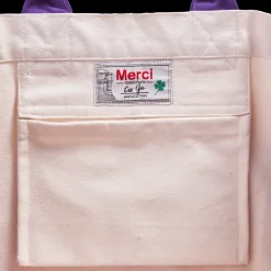 Femme V01 Cabas Merci-Merci - Cabas Tréfle Bouclette - Violet