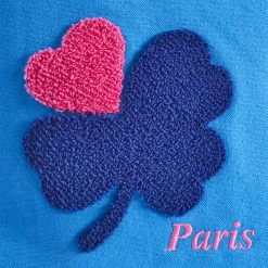 Femme V01 Cabas Merci-Merci - Cabas Tréfle Bouclette - Bleu