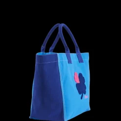 Femme V01 Cabas Merci-Merci - Cabas Tréfle Bouclette - Bleu