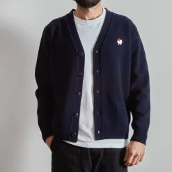 Homme BA01 Mailles-Merci - Cardigan Lucky - Navy