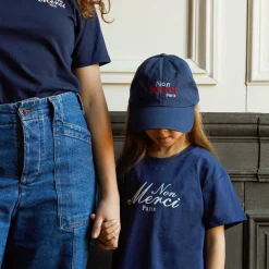 Femme Merci Casquettes & Bobs|Casquettes & Bobs-- Casquette Enfant Non "Rive Droite" - Bleu Marine