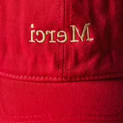 Femme M05 L'esprit Merci|Casquettes & Bobs-Merci - Casquette Miroir - Rouge & Ecru