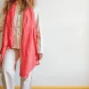 Femme J01 Foulards & Echarpes-Merci - Écharpe en lin - Rose