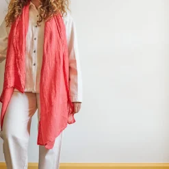 Femme J01 Foulards & Echarpes-Merci - Écharpe en lin - Rose