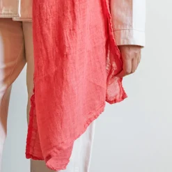 Femme J01 Foulards & Echarpes-Merci - Écharpe en lin - Rose