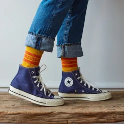 Femme F01 Chaussettes|Chaussettes-Merci - Chaussettes à rayures -