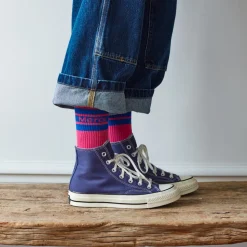 Femme F01 Chaussettes|Chaussettes-Merci - Chaussettes à rayures -