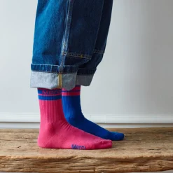 Femme F01 Chaussettes|Chaussettes-Merci - Chaussettes à rayures -