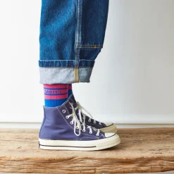 Femme F01 Chaussettes|Chaussettes-Merci - Chaussettes à rayures -