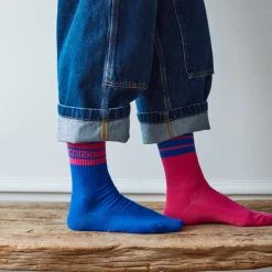 Femme F01 Chaussettes|Chaussettes-Merci - Chaussettes à rayures -