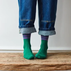 Femme F01 Chaussettes|Chaussettes-Merci - Chaussettes à rayures -