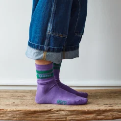 Femme F01 Chaussettes|Chaussettes-Merci - Chaussettes à rayures -