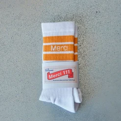 Femme MERCI Chaussettes|Chaussettes-- Chaussettes en coton - Jaune Cityse