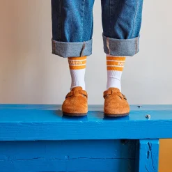Femme MERCI Chaussettes|Chaussettes-- Chaussettes en coton - Jaune Cityse