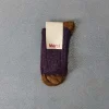Femme F01 L'esprit Merci|Chaussettes-Merci - Chaussettes Lulu - Violet & Ocre