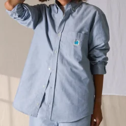 Femme G01 Chemises|Chemises-Merci - Chemise Basile - Bleu