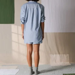 Femme G01 Chemises|Chemises-Merci - Chemise Basile - Bleu